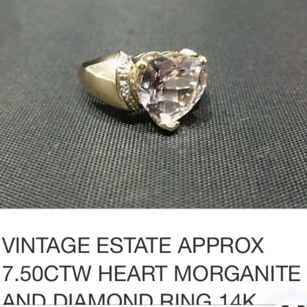 Vintage Estate Morganite Ring - Picture 5 of 8